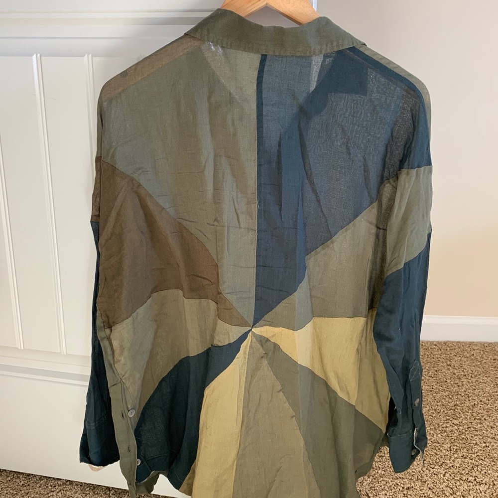 Free People Oversized Button Down Shirt Women XS